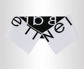 黑白双色带英文字母双丝光棉提花领横机衣领